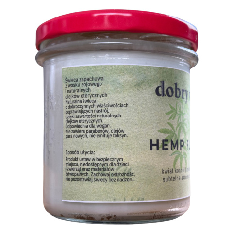 Świeca sojowa Hemp Flower 350 ml Świeca sojowa Hemp Flower 350 ml
