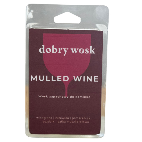 Wosk zapachowy Mulled Wine Dobry Wosk – eleganckie opakowanie z bordowym tłem Wosk zapachowy Mulled Wine Dobry Wosk – eleganckie opakowanie z bordowym tłem