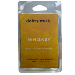 Wosk zapachowy Whiskey Dobry Wosk – eleganckie opakowanie o bursztynowym odcieniu